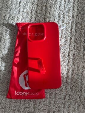 Loopy Case Red Silicone Phone Case with Built-In Loop